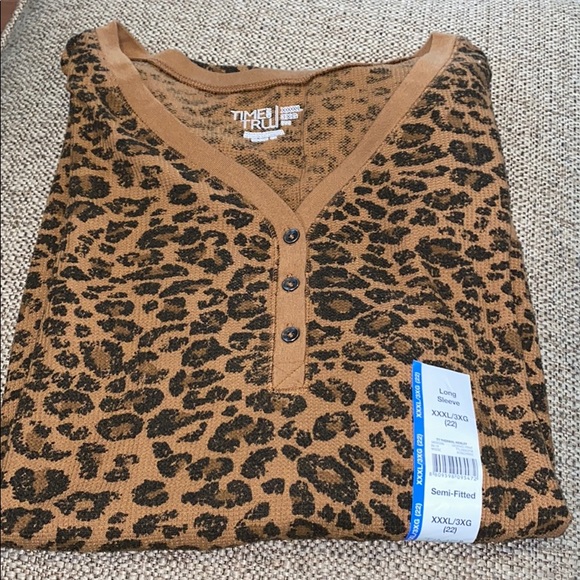 leopard print henley shirt